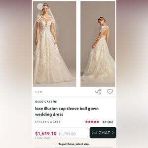 Wedding dress from David’s bridal. Just worn in Feb 2024. Practically new.